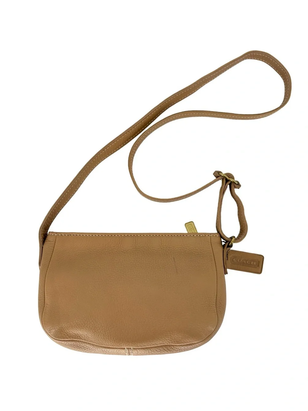 Vintage Coach Sonoma Mini Zip Crossbody Bag 4313 Pebbled Leather 1997 Beige
